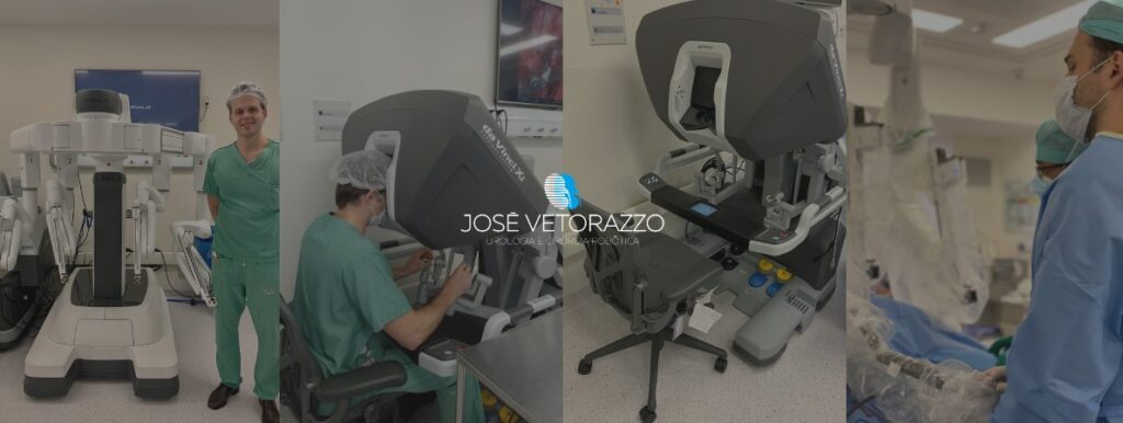 Dr José Vetorazzo realizando cirurgia robótica da próstata