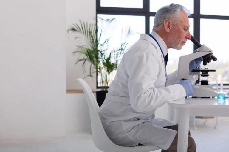 Câncer de próstata grau 7 tem cura? Para ter a resposta, médico analisa biópsia em microscópio